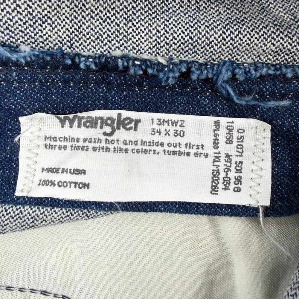 Wrangler Jeans Mens 34X30 Blue Denim Cowboy Cut Original Fit USA Made Vintage